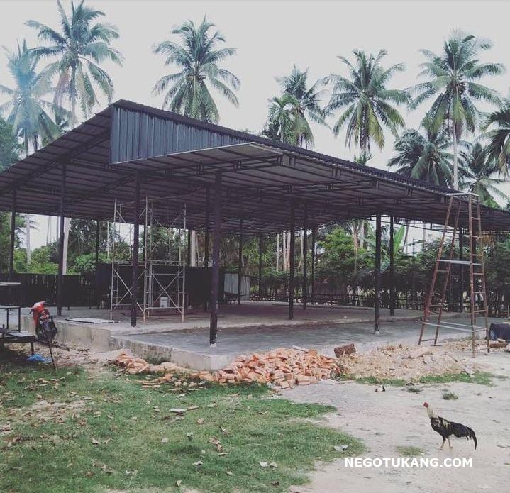 Jasa Pembuatan Tempat Usaha Cafe - Menggunakan Rangka Besi full Set.  - Nego Tukang