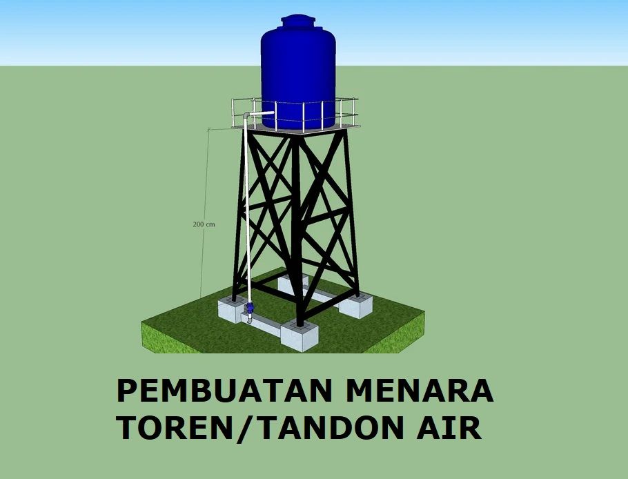 Jasa Membuat Tiang Menara Toren Air Standart Rumahan / Ruko - Nego Tukang